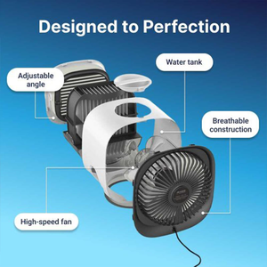 Mini ventilateur climatiseur USB, ventilateur personnel rechargeable, mini refroidisseur d'air pour pièce, affichage LED, pour la maison, la cuisine, le bureau - Product Image 2