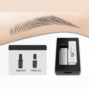 Kit de teinture pour sourcils imperméable avec <span class=keywords><strong>tampon</strong></span> de poudre pour un effet naturel parfait et une forme délicate - Product Image 2