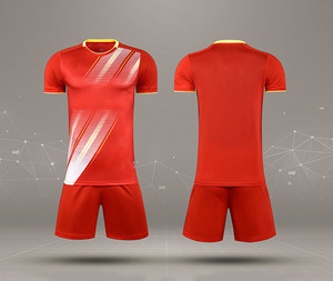 Men High Quality Soccer Uniform Set Design <b>Heat</b>-Transfer Printing Breathable Summer Team Wear Quick-Drying Football Jersey - Product Image 3