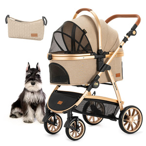 Orta küçük köpekler için lüks evcil hayvan arabası yavru Kitty Doggie için ayrılabilir taşıyıcı ile lüks büyük kedi - Product Image 2