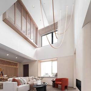 Lámpara de Techo Lineal Posmoderna para Comedor, Sala de Exposiciones, Lámpara Colgante de Diseño para Sala de Estar, Dúplex - Product Image 1