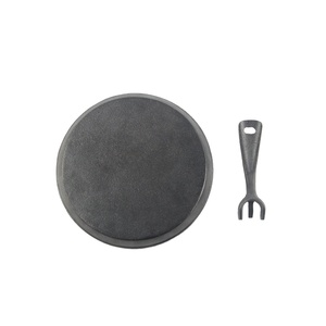 Poêle à crêpes en fonte pré-assaisonnée à poignée unique, plaque <span class=keywords><strong>de</strong></span> cuisson plate, poêle à crêpes, tortillas, dosas, tawa, pour cuisinière à gaz et à induction - Product Image 3