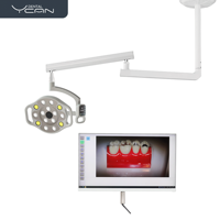 Lampe d'opération dentaire professionnelle pour implants avec bras et caméra HD 1080P, 100 000 Lx, sans ombre, 15 LED, système d'enregistrement sans fil