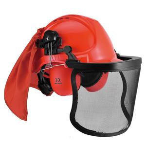 عالية القياسية دائم السلامة الصناعية عامل الوجه خوذة أمان الصلب قبعة مع مقاومة عالية التأثير شبكة قناع - Product Image 1