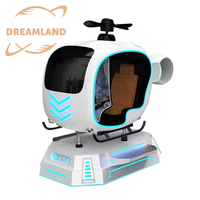 Set Helikopter Vr 9d Berkendara Hiburan Dalam Ruangan, Kacamata Vr 9d Mesin Realita Virtual