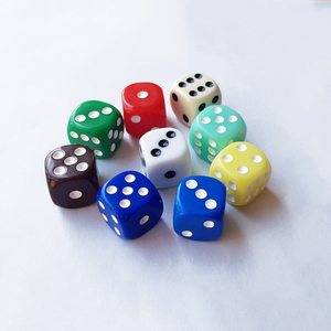 Atacado personalizado plástico redondo D6 <span class=keywords><strong>Dice</strong></span> acrílico branco jogo dados para crianças - Product Image 4