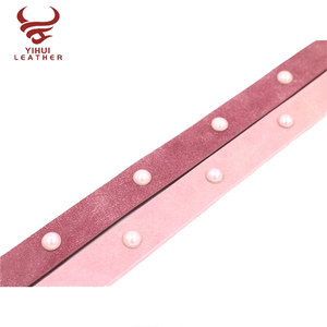 El más nuevo diseño al por mayor de <span class=keywords><strong>los</strong></span> niños zapatos planos de gamuza suave cinturones con perla, pendientes chica cinturón - Product Image 5