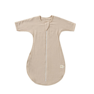 <span class=keywords><strong>Gigoteuse</strong></span> en mousseline pour bébé avec fermeture éclair |   Couverture portable en <span class=keywords><strong>gaze</strong></span> <span class=keywords><strong>de</strong></span> <span class=keywords><strong>coton</strong></span> respirante pour nourrissons - Product Image 5