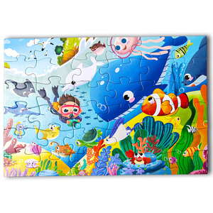 Cartón de animales personalizado 3D Puzze juegos de mesa papel Montessori aprendizaje educativo rompecabezas libro juguetes para niños niñas - Product Image 2
