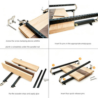 Pince de menuiserie industrielle robuste en acier au carbone 24 pouces, à double rail parallèle pour panneaux, à dégagement rapide et réglable