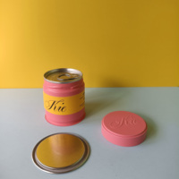 Boîtes en métal rondes de qualité alimentaire personnalisées en gros, scellées, vides, 30g 50g, boîte en étain pour café, poudre de matcha, emballage alimentaire