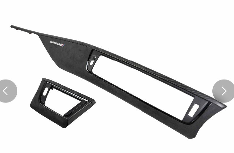 1* tableau de bord et garniture de ventilation en carbone avec alcantara