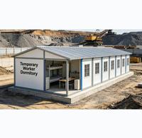 Maison préfabriquée mobile en structure acier pour dortoir de travailleurs de chantier, abri temporaire, hébergement extérieur pour mines