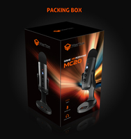 Microphone de jeu professionnel USB Meetion MC20 filaire pour PC, Youtubeur, conférence, support noir 5V 12 mois