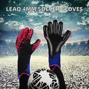 ถุงมือผู้รักษาประตูฟุตบอล 20263 NEW LEAO พรีเมียม 4 มม. โพลีเอสเตอร์ ป้องกันนิ้วมือ ระบายอากาศ ป้องกันรังสียูวี แห้งเร็ว - Product Image 2