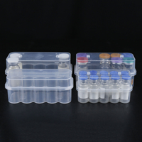 Boîtes en plastique de 3 ml en gros, étuis de rangement stériles pour flacons de 2 à 4 pièces, supports de flacons de peptides en gros, étuis en plastique pour peptides en gros