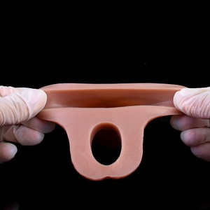 FAAK Funda realista para pene, dildo hueco, funda para pene con extremo abierto para agrandamiento del pene, retraso de la eyaculación, juguetes sexuales - Product Image 6