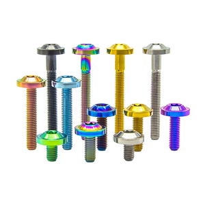 Vis à tête plate en alliage de titane de classe 10 Tmj pour modification de moto, série M6 tête 13 mm, vente directe d'usine - Product Image 1
