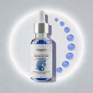 Etiqueta privada Péptido de cobre azul Cuidado DE LA PIEL Esencia <span class=keywords><strong>facial</strong></span> Hidratante Antienvejecimiento Arrugas Reparación Ghk-Cu Suero <span class=keywords><strong>facial</strong></span> - Product Image 1