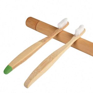 Cepillo de dientes para niños con logotipo personalizado aprobado por OEM, cepillo de dientes de bambú de carbón natural desechable, barato - Product Image 3