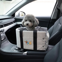 Lit de voyage portable pour animaux de compagnie en tissu pour petits chiens et chats, tapis pour console centrale de siège avant, toutes saisons