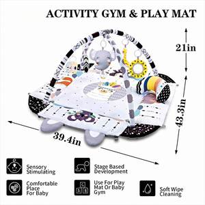 Alfombra de Juego para Bebés con Juguetes Desmontables para la Exploración Sensorial y el Desarrollo de Habilidades Motoras, Alfombra de Juego 8 en 1 y Gimnasio de Actividades - Product Image 5