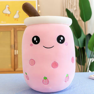 Usine de haute qualité chaud mignon créatif Girly fruits lait thé tasse en peluche jouet pour cadeau d'anniversaire pour enfants à <span class=keywords><strong>dormir</strong></span> avec grand oreiller - Product Image 5