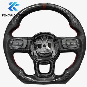 Volante Deportivo de Fibra de Carbono Forjado con Palanca de Cambios para <span class=keywords><strong>Jeep</strong></span> Wrangler <span class=keywords><strong>Grand</strong></span> <span class=keywords><strong>Cherokee</strong></span> Srt <span class=keywords><strong>Srt8</strong></span>, Accesorios 2018 2019 2020 <span class=keywords><strong>2021</strong></span> - Product Image 3