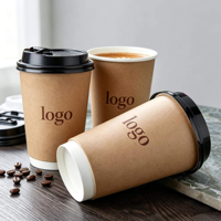 Gobelet en papier pour café latte jetable avec logo personnalisé, pour boissons chaudes, double paroi isolante, gobelet en papier pour thé épaissi, biodégradable