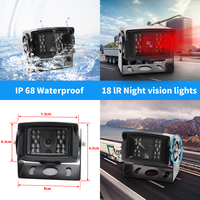 Grabadora de alarma inalámbrica AI BSD de punto ciego AHD Monitor de pantalla dividida cámara de visión trasera impermeable para camión autobús remolque carretilla elevadora RV