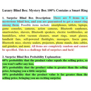Guaranteed Smart <strong>Ring</strong> Inside Premium Mystery Box 5Pcs Electronics 5G Phone Tablet Smart Watch Earbuds Global Smart Glasses Gift - Product Image 2