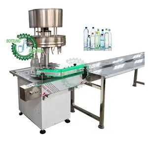 Semi automatic gravity glass bottle wine alcohol liquid 12 head nozzle rotary filling machine