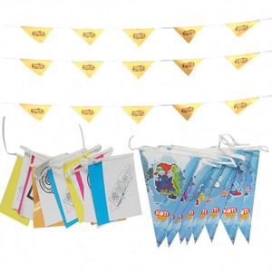 Banderines Decorativos para Actividades en Interiores y Exteriores, Diseño Campestre, 14x21 cm, Producción Profesional 2025 - Product Image 1