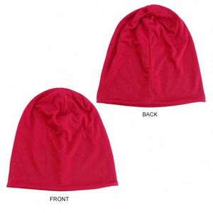 หมวกบีนนี่ทรงหลวม ผ้าฝ้ายเนื้อนุ่ม สีพื้น เหมาะสำหรับใส่นอน ใส่กันสารเคมี หรือใส่ลำลอง - Product Image 3