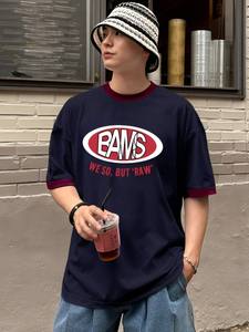 Camiseta de algodón de cuello redondo con estampado de tipografía para hombre, Camiseta cómoda, producto a granel hecho a mano, personalizado - Product Image 2