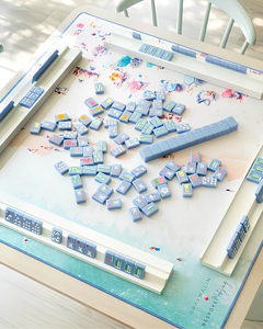 Juego de Mahjong de Lujo en Acrílico Verde de 4 Capas con Grabado, 160 Fichas, Mahjong Americano para Ajedrez y Cartas, Regalo de Entretenimiento para Exteriores - Product Image 3