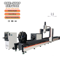 Machine de découpe laser à fibre CNC 5 axes de haute précision pour tubes carrés en acier, profilés en acier et tubes de grand diamètre