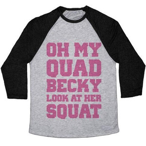 Oh My Quad Becky Look at Her Squat Unisex Tri-Blend <b>Baseball</b> <b>Tee</b> - Product Image 5