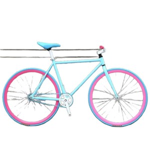 Vélo de route à pneus pleins 24 pouces, fourche rigide, jante en aluminium, béquille, selle confortable, usage unisexe adulte - Product Image 4