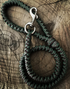 Correa y <span class=keywords><strong>Collar</strong></span> para Perro de Macramé Hecho a Mano con Cuerda de Escalada de Nailon Trenzada, Tejido Reflectante de Paracord - Product Image 5