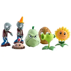 Özelleştirilmiş mini sevimli karikatür minyatür mini aksiyon figürleri plastik bitkiler zombies şekil