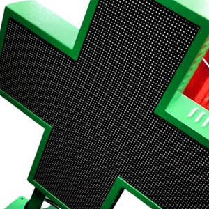 Hộp Đèn tùy chỉnh <span class=keywords><strong>led</strong></span> dược chéo cho dấu hiệu ngoài trời với điều khiển 4G không dây - Product Image 2