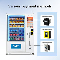 Distributeur automatique de snacks et de boissons LED, machine combinée pour la distribution de nourriture et de boissons