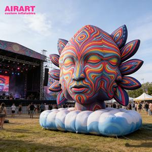 <span class=keywords><strong>Sculpture</strong></span> <span class=keywords><strong>de</strong></span> visage gonflable artistique avec lumières LED pour <span class=keywords><strong>spectacle</strong></span> <span class=keywords><strong>de</strong></span> nuit sur scène - Product Image 5