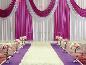 Drapé de <span class=keywords><strong>mariage</strong></span> blanc et rose en mousseline de soie, rideau de fond de scène de <span class=keywords><strong>mariage</strong></span> - Product Image 4