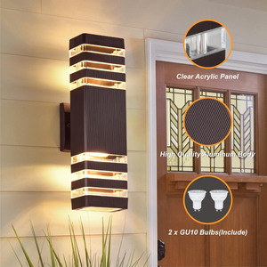 Éclairage moderne pour la maison IP65, lampes à lumière ascendante et descendante/lumière extérieure/lumière extérieure pour hôtel et villa, luminaire mural étanche pour jardin en ABS - Product Image 4