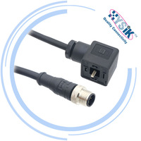 Câble de solénoïde DIN43650C en gros 2+PE 3+PE, câble de connecteur de bobine de solénoïde compact mini étanche