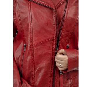 PIHA SPORTS Custom Made Logo Winter Genuine <b>Leather</b> Sheep Skin Motorcycle <b>Jacket</b> for Women Windproof Quick Dry - Product Image 6