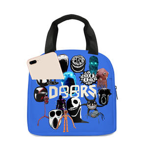 5 diseños puertas niños bolsa de almuerzo para la escuela dibujos animados Anime Ice Cooler bolsa de almuerzo para hombres Oficina señora con bolsa de teléfono - Product Image 4