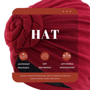Nouvelle boule européenne et américaine Boundless Hat <span class=keywords><strong>Tuban</strong></span> Circle Soft Headband Solid Color Cap Hijabs Muslim Women - Product Image 2